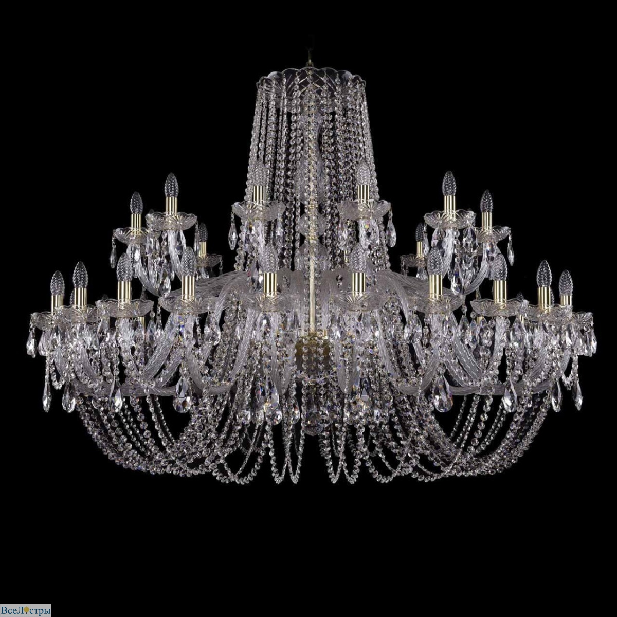 подвесная люстра bohemia ivele 1402/24+12/530 g