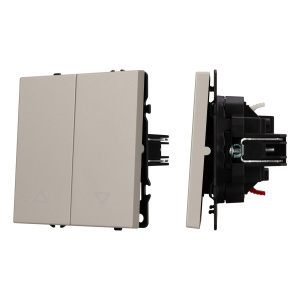 Выключатель управления шторами 2 кл софт-тач кашемир Arlight SWT-MKR2-SFPL-CA (250V, 10A) 059434(1)