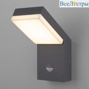 Уличный настенный светодиодный светильник Elektrostandard Sensor 1541 Techno Led серый 4690389175008