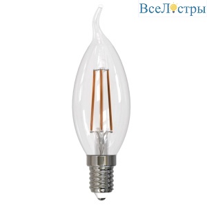 Лампа светодиодная филаментная диммируемая (UL-00005190) Uniel E14 9W 4000K прозрачная LED-CW35-9W/4000K/E14/CL/DIM GLA01TR