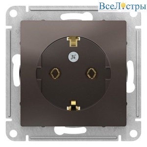Розетка с заземлением Schneider Electric Atlas design ATN000643