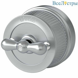 Выключатель Werkel на 4 положения двухклавишный Retro матовый хром WL19-01-05 4690389143427