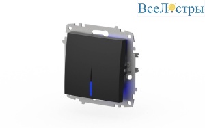 Выключатель одноклавишный с подсветкой ELBI Zena Vega 609-014800-201
