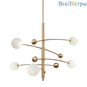 Люстра на штанге Delight Collection Globe Mobile 10215P/5 brass