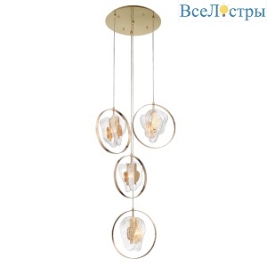 Подвесной светильник Delight Collection Cowley P60669-4 gold/clear