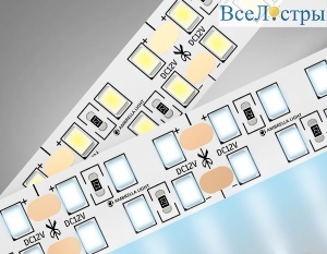 Светодиодная лента двухрядная Ambrella Light LED Strip 12В 2835 24Вт/м 6500K 5м IP20 GS1703