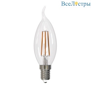 Лампа светодиодная филаментная (UL-00005171) Uniel E14 11W 4000K прозрачная LED-CW35-11W/4000K/E14/CL PLS02WH