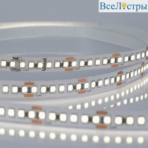 Светодиодная лента Uniel ULS-2835-180LED/m-10mm-IP20-DC24V-17W/m-5M-4000K катушка в герметичной упаковке