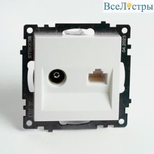 Розетка телевизионная 1-местная Stekker GLS00-7106-01 Катрин 49181