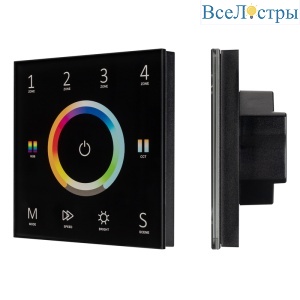 Панель Arlight Sens Smart-P67-Multi Black (230V, 4 зоны, 2.4G) 028322
