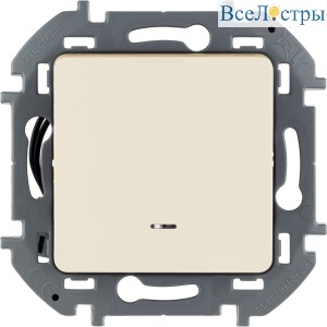 Выключатель одноклавишный с подсветкой/индикацией Legrand Inspiria 673611