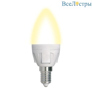 Лампа светодиодная диммируемая (UL-00004296) Uniel E14 7W 3000K матовая LED-C37 7W/3000K/E14/FR/DIM PLP01WH