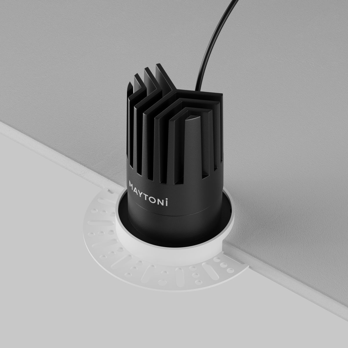 встраиваемый светильник maytoni dip dl121-15w-4k-trs-b