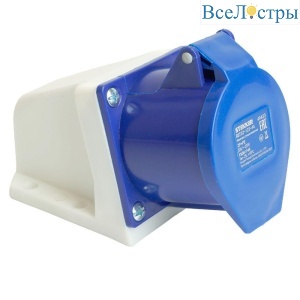 Розетка 2P+PE Stekker с крышкой синий RST32-123-44 49433