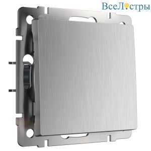 Выключатель одноклавишный Werkel cеребряный рифленый W1110009 4690389158865