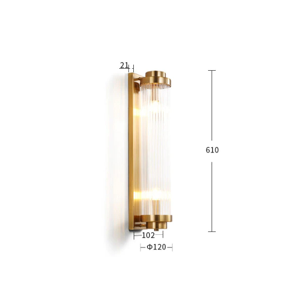 настенный светильник wall lamp 88008w/l brass delight collection