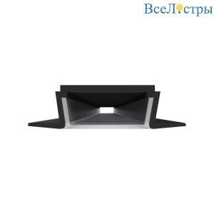 Профиль встраиваемый Apeyron ширина ленты до 10мм (рассеиватель, заглушки - 2шт) 08-02-ЧБ