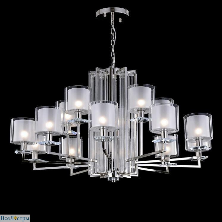 подвесная люстра crystal lux nicolas sp-pl10+5 nickel/white