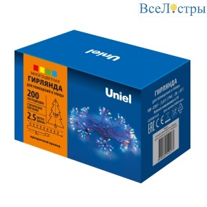 Гирлянда Uniel ULD-S0250-200/STA MULTI IP44 STARBURST