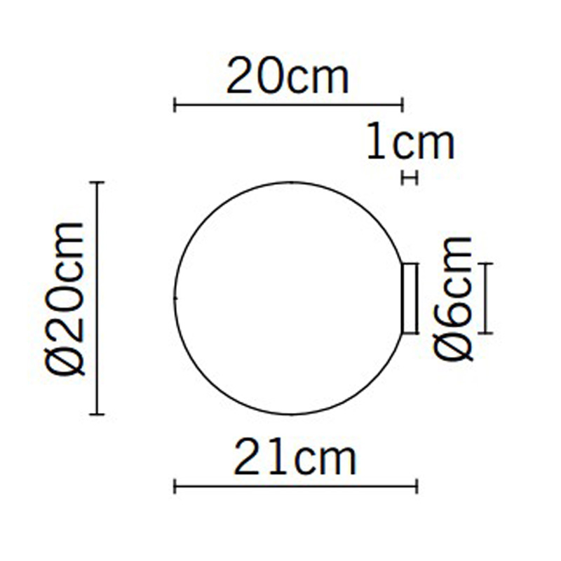 настенный/потолочный светильник lumi sfera d20