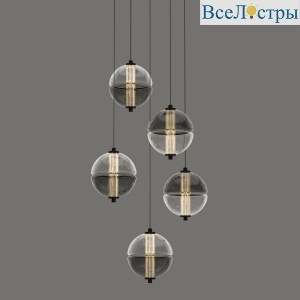 Каскадная люстра Delight Collection MD24022079-5A black/smoky
