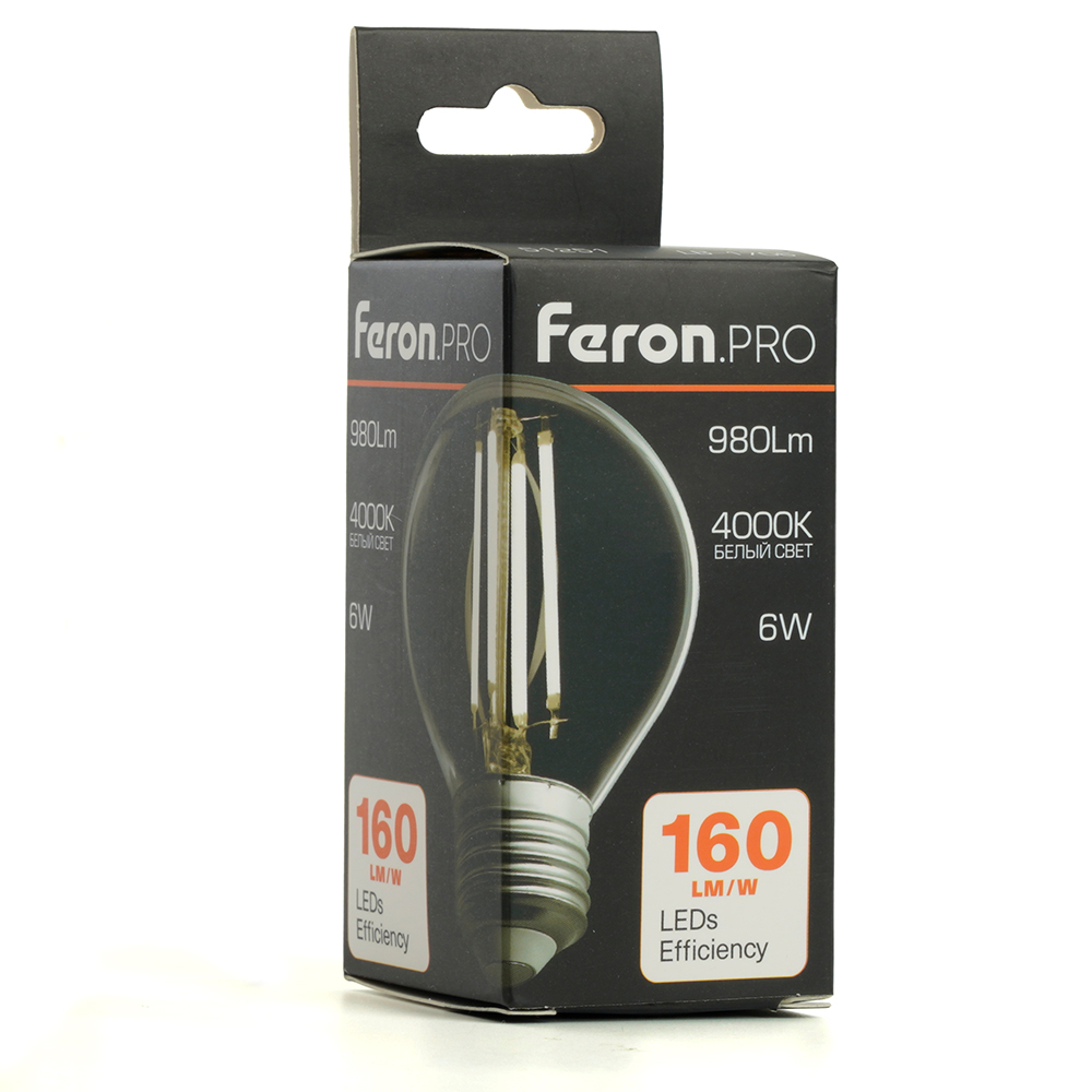 лампа светодиодная feron lb-1706 e27 6w 4000k 51251