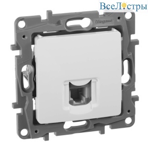 Розетка телефонная RJ11 Legrand Etika белая 672240