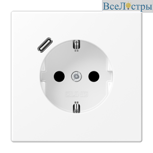 Розетка 2K+З Jung LS1520-18CWWM