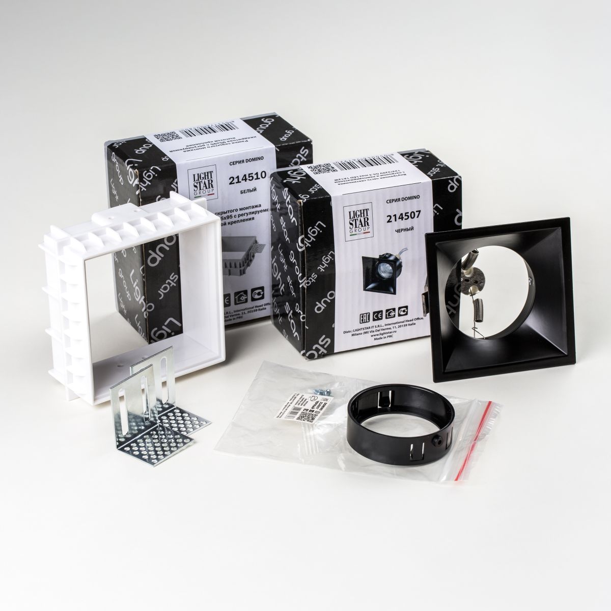 встраиваемый светильник lightstar domino (214510+214507+214007) g214507bmod