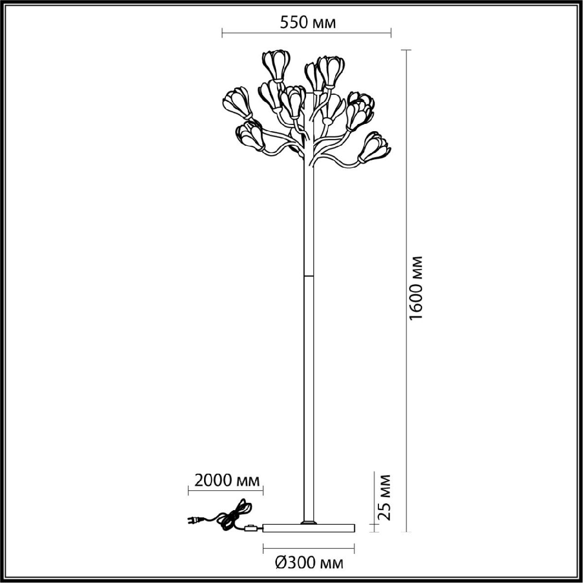 торшер odeon light gardi modern 5090/12f