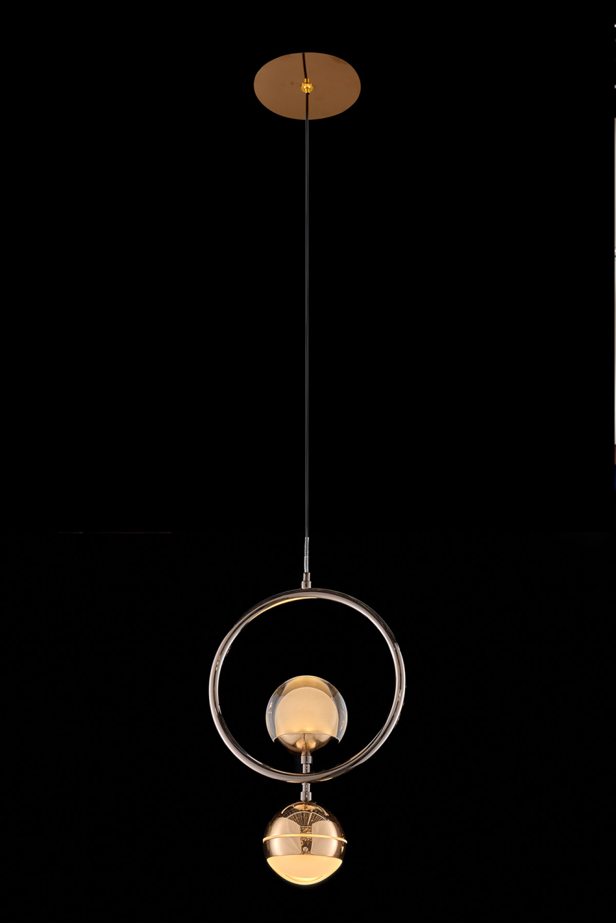 подвесной светильник lilith le7709/1l black chrome/gold
