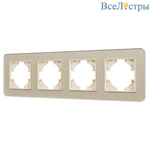 Рамка на 4 поста стеклянная Arlight FRM-OMALI-GS-4-GD 049703