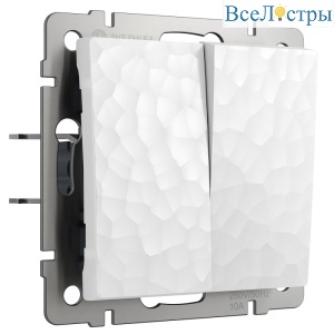 Выключатель Werkel Hammer двухклавишный белый W1220001 4690389162268