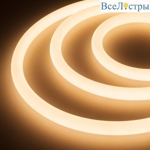 Гибкий неон Arlight 14,4W/m 336LED/m 2835SMD теплый белый 5M Moonlight-Top-A336-D18mm 24V Warm3000 360deg 038754