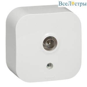 Розетка TV Legrand Quteo белая 782215