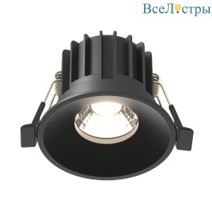 Встраиваемый светильник Maytoni Round DL058-12W-DTW-B