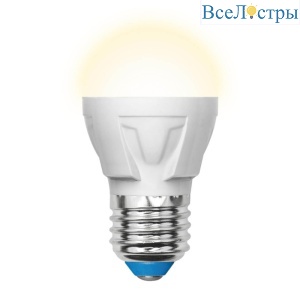 Лампа светодиодная (UL-00002420) Uniel E27 7W 3000K матовая LED-G45 7W/WW/E27/FR PLP01WH