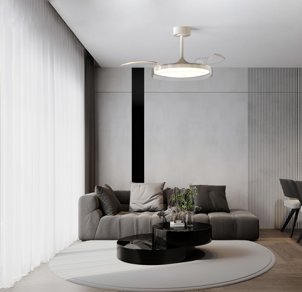 люстра-вентилятор mantra glass fan 9525