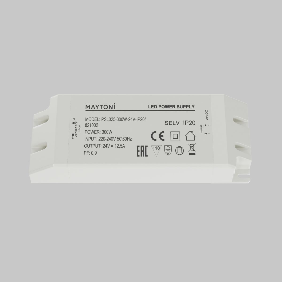 источник напряжения maytoni led strip psl025 24в 300вт ip20 821032