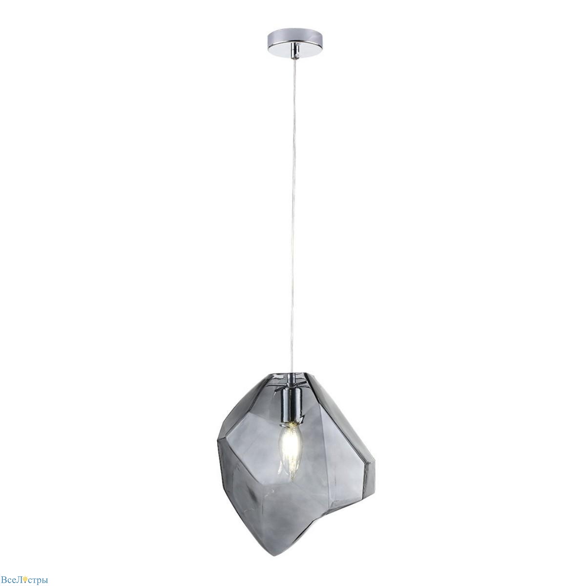 подвесной светильник crystal lux nuestro sp1 chrome/smoke