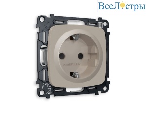 Комплект механизма розетки с/з со шторками Ambrella Volt Omega MO367010