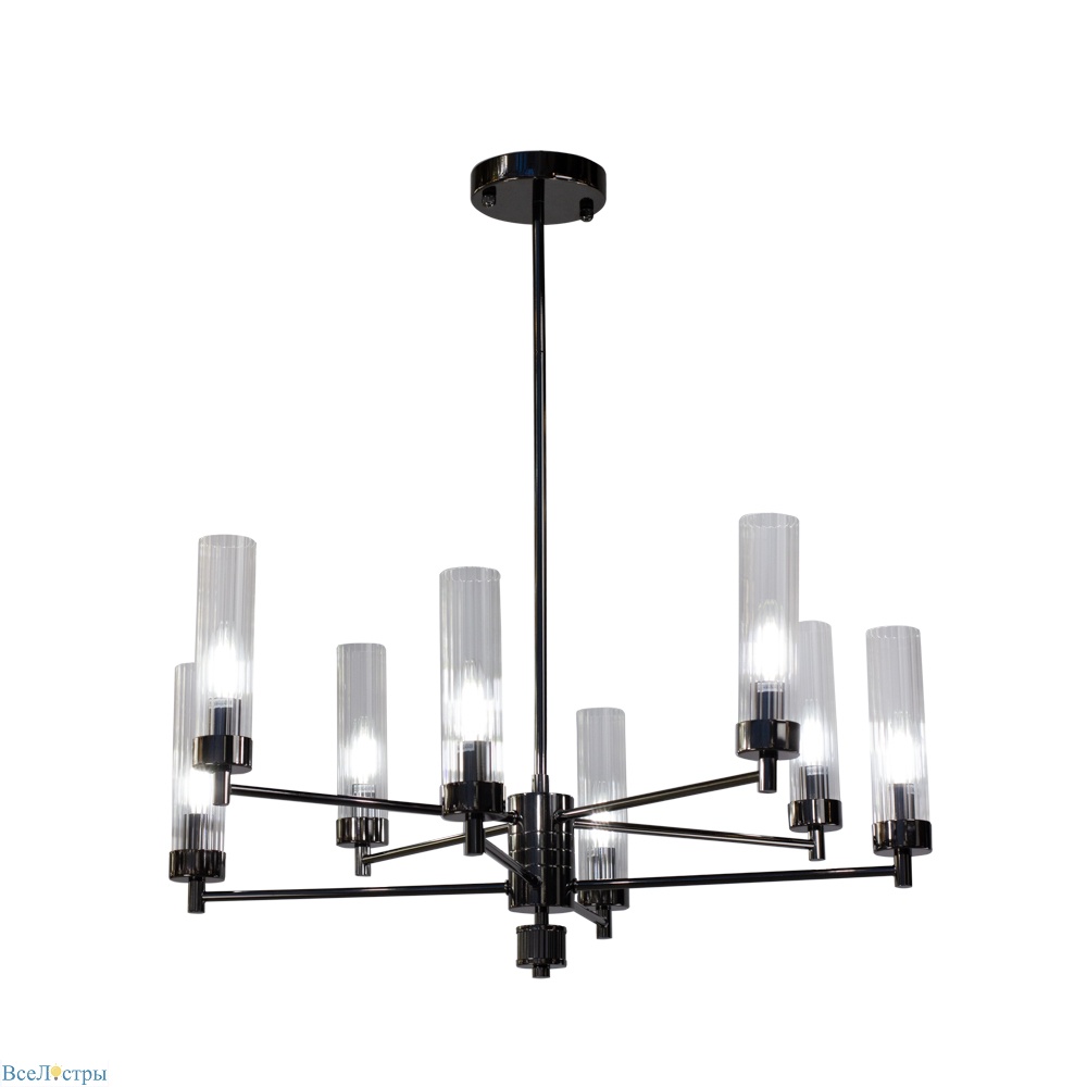люстра на штанге am group indigo sp8 pearl black