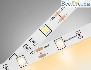 Светодиодная лента Ambrella Light LED Strip 12В 5050 7,2Вт/м 3000K 5м IP20 GS1801
