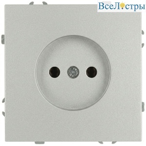 Розетка Эра Galaxy 15-2106-03 без заземления 2P 16А-250В IP20 алюминий Б0071691