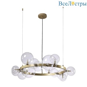 Подвесная люстра Crystal Lux Agata SP15 V2 Gold/Transparente