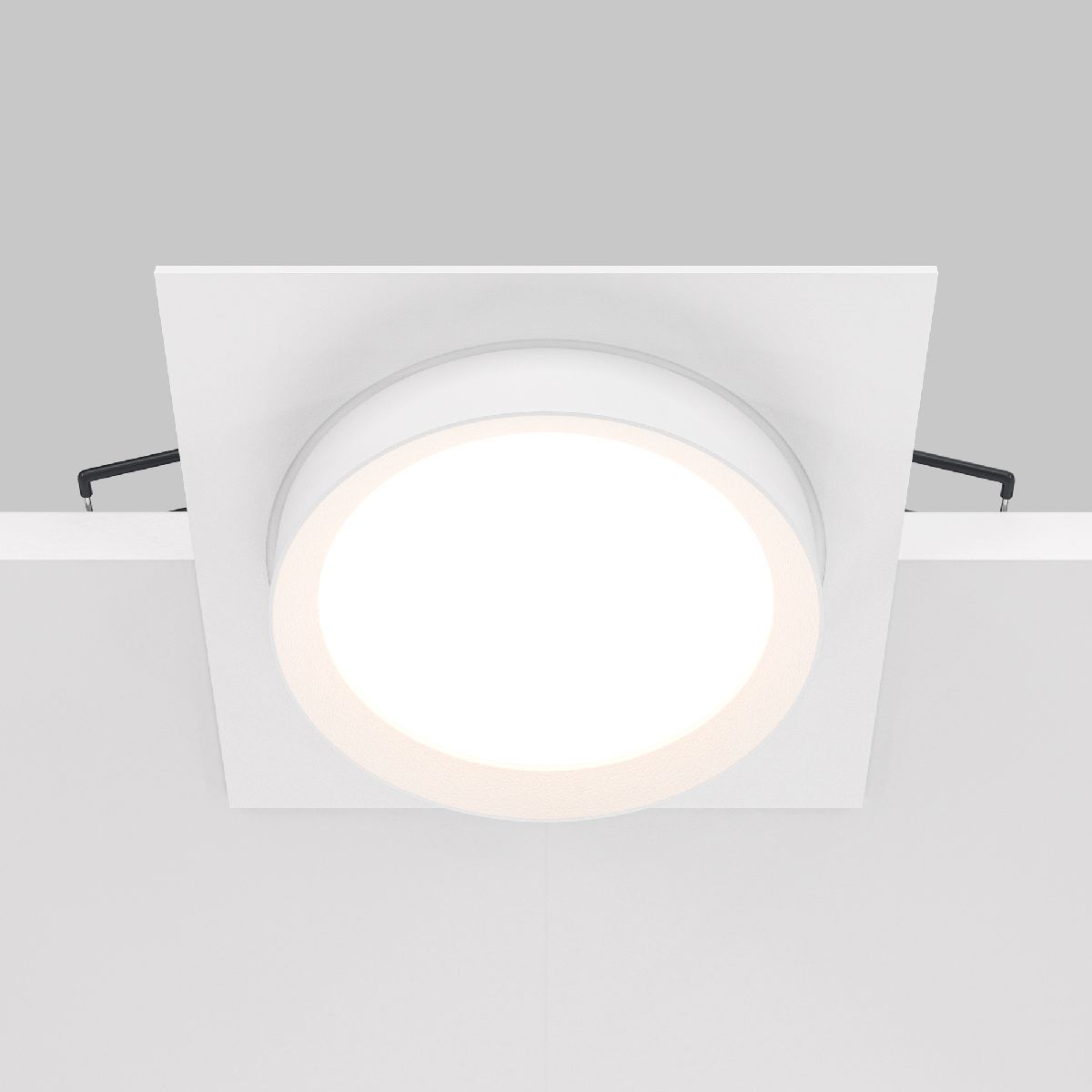 встраиваемый светильник maytoni technical hoop dl086-gx53-sq-w