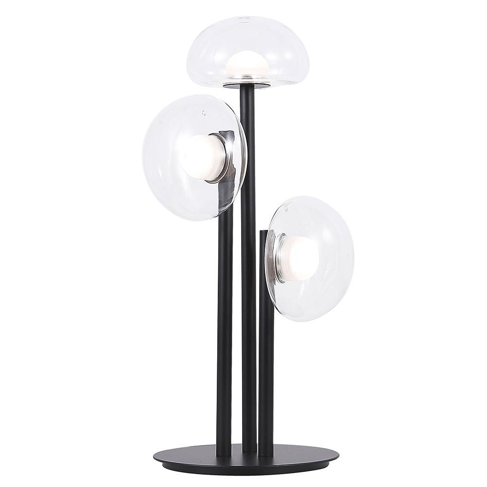 настольная лампа crystal lux bosque lg3 black/transparent