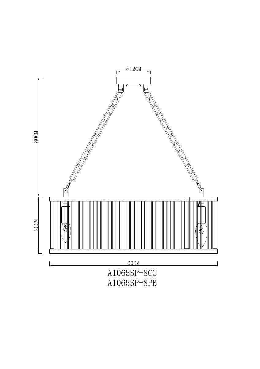 подвесная люстра arte lamp anetta a1065sp-8pb