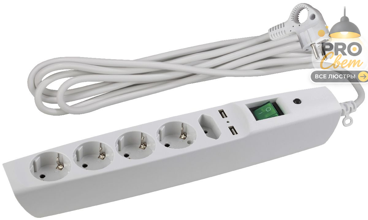 сетевой фильтр эра sfu-5es-2m-w c0043327