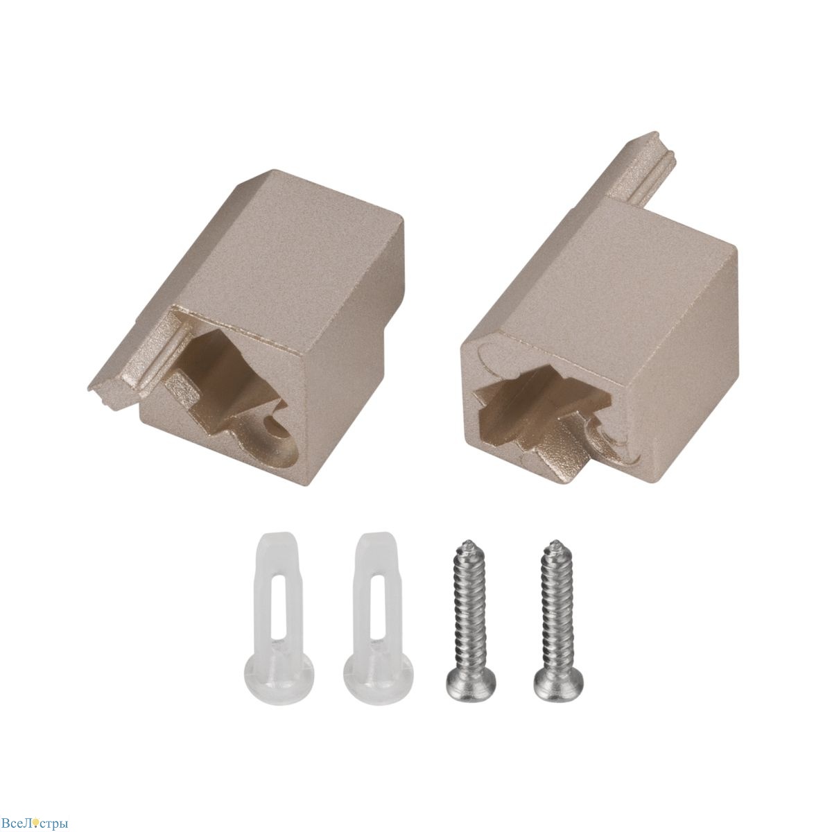 заглушка arlight sl-kant-h10-square champagne gold (пластик) 059036